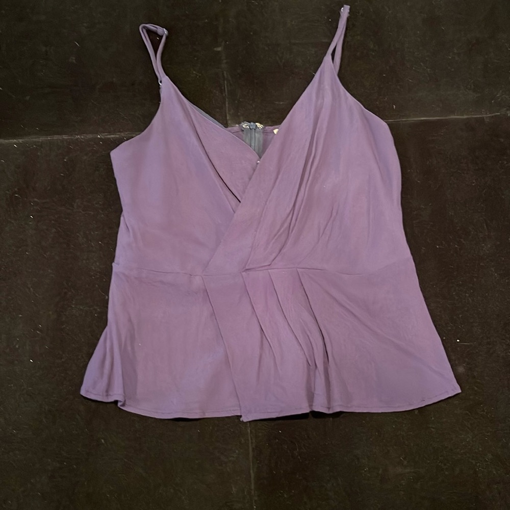 Violet navy Idem Ditto tank top blouse, size M, polyester